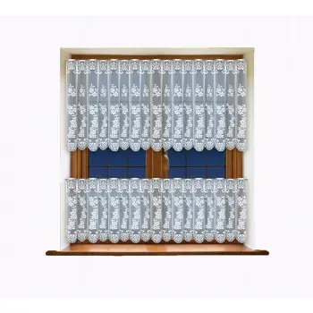 Lambrekin żakardowy biały metraż 350300 wys 70cm