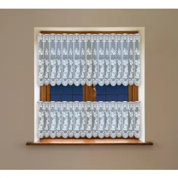 Lambrekin żakardowy biały metraż 350300 wys 70cm