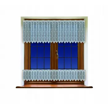 Lambrekin żakardowy biały metraż 344240 wys 120cm