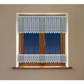 Lambrekin żakardowy biały metraż 344240 wys 120cm