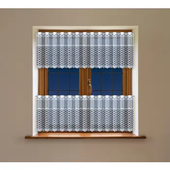 Lambrekin żakardowy biały metraż 347560 wys 70cm