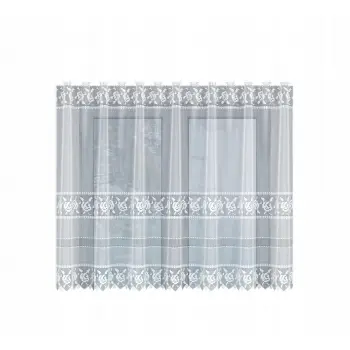 Lambrekin żakardowy biały metraż 345390 wys 100cm