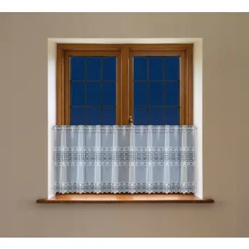 Lambrekin żakardowy biały metraż 345090 wys 115 cm