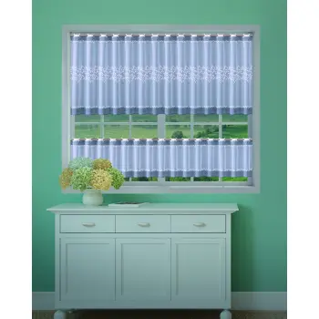Lambrekin żakardowy biały metraż 343100 wys 60cm