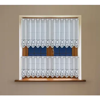 Lambrekin żakardowy biały metraż 341980 wys 70cm