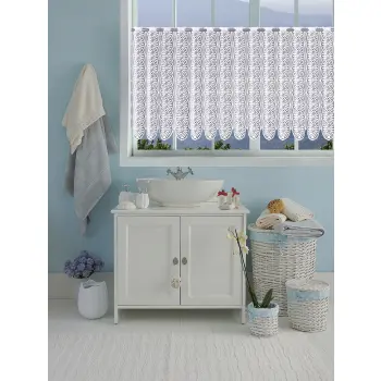 Lambrekin żakardowy biały metraż 333380 wys 30cm