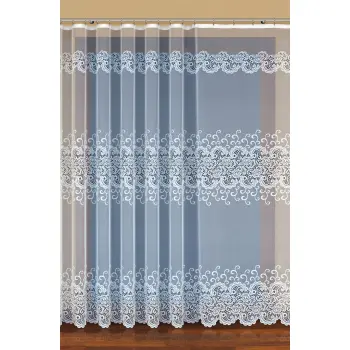 Biała firanka żakardowa metrażowa 327840 wys 130cm