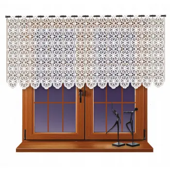 Lambrekin żakardowy biały metraż 325370 wys 110cm