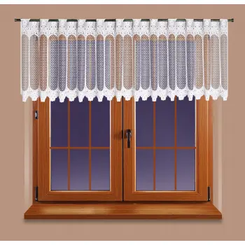 Lambrekin żakardowy biały metraż 325200 wys 70 cm