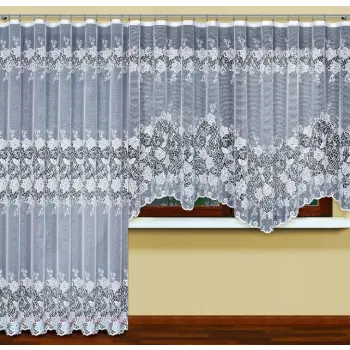 Biała firanka żakardowa metrażowa 304911 wys 160cm
