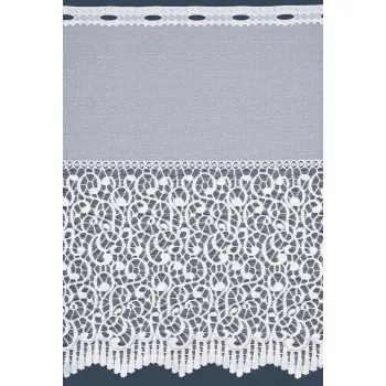 Lambrekin żakardowy biały metraż 051880 wys 70 cm