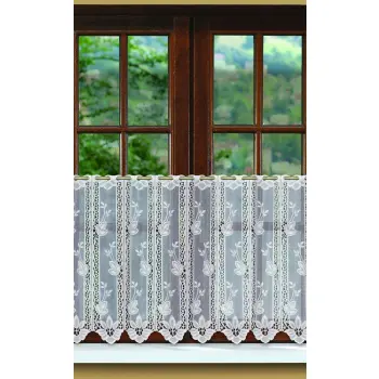 Lambrekin żakardowy biały metraż 304400 wys 50 cm