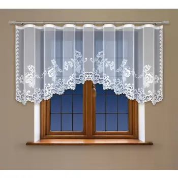 Lambrekin żakardowy biały 115x300 cm 218370