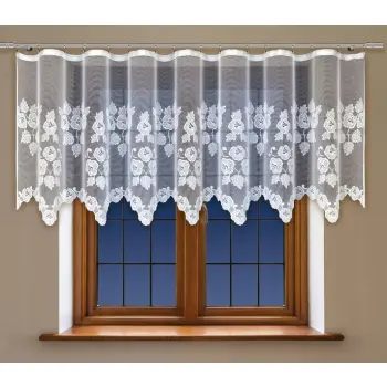 Lambrekin żakardowy biały 90x300 cm 214570