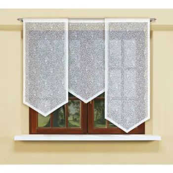 Firanka panel dekoracyjny żakardowy biała 60x140