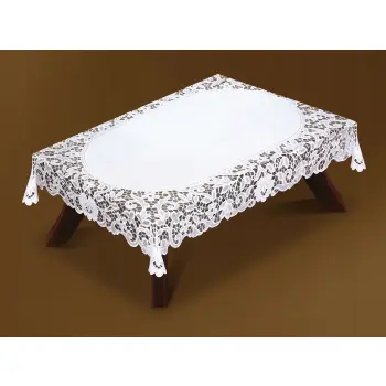 Obrus prostokątny żakardowy 100x150 biały 150x100