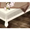 Obrus na stół kremowy żakardowy 120x160 prostokąt