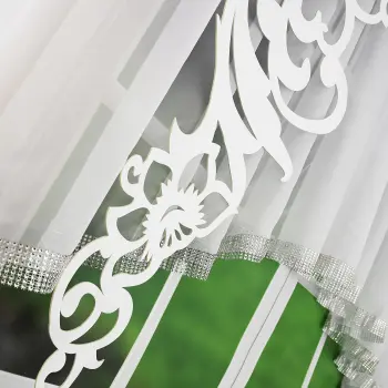 Biała firanka woalowa z panel cyrkonie 145x 400cm