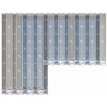 Biała zakardowa firanka z taśmą OUTLET 150 x300cm