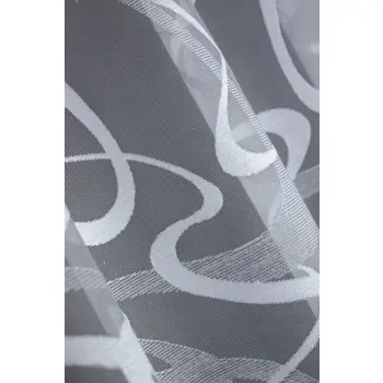 Biała żakardowa firanka z taśmą OUTLET 160 x 400cm