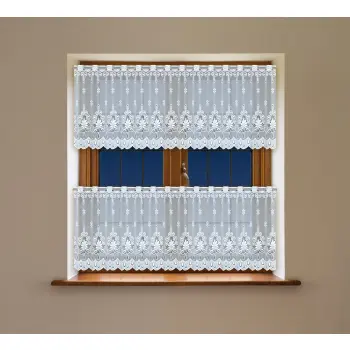 Lambrekin żakardowy biały 60x300 cm OUTLET