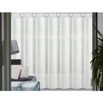 Biała żakardowa firanka z taśmą OUTLET 145 x 300cm