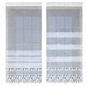 Biała firanka,roletka,panel żakard 190 x 60 222380