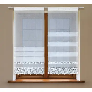 Biała firanka,roletka,panel żakard 190 x 60 222380