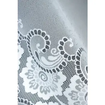 Biała żakardowa firana z taśmą 23880 160 x 300cm %