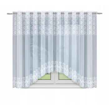Firana biała żakard do rekulacji 160-120 cmx 320cm