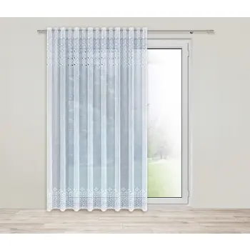 Firana biała żakardowa balkonowa 280-230x300 biała