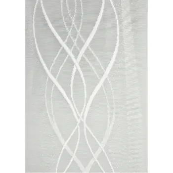 Komplet białych firanek żakard 160x300 i 250x200