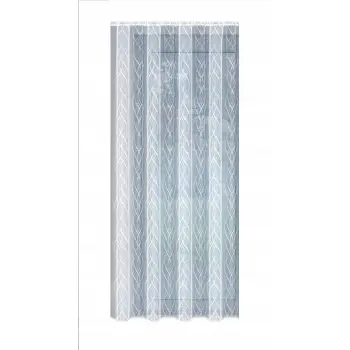 Komplet białych firanek żakard 160x300 i 250x200
