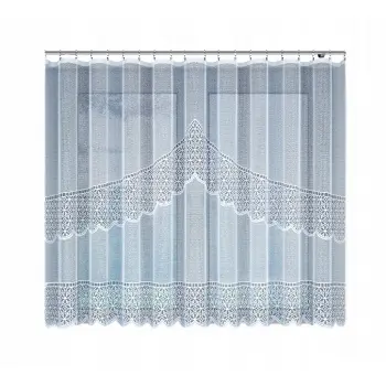Komplet białych firanek 160x300 i 250x200 zestaw