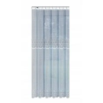 Komplet białych firanek 160x300 i 250x200 zestaw