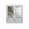 Biały lambrekin żakardowy 253371 wys. 60-40x310