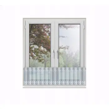 Biały lambrekin żakardowy 253371 wys. 60-40x310