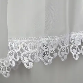 Firana woalowa z gipiurą 8 cm biała 150x400 cm