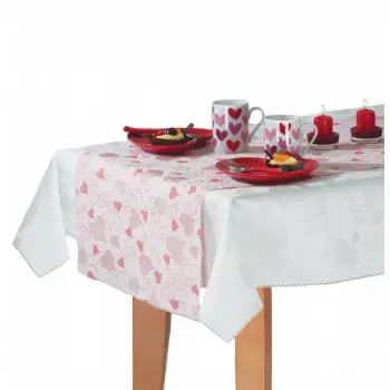 Obrus plamoodporny prostokat 130x180 cm WALENTYNKI