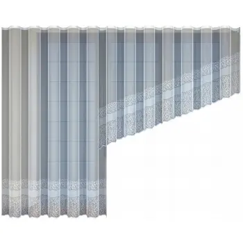 Biała żakardowa firanka z taśmą 238391 250 x 200cm