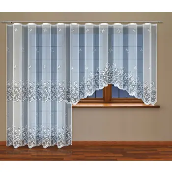 Firany gotowe z taśmą komplet 160x300 i 250x200