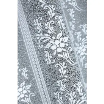 Biała żakardowa firanka z taśmą 248920 110 x 310cm