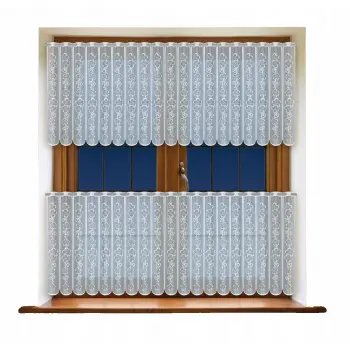 Lambrekin żakardowy biały 60x300 cm 247270