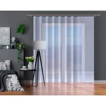 Biała firanka żakardowa metrażowa 347960 wys 160cm