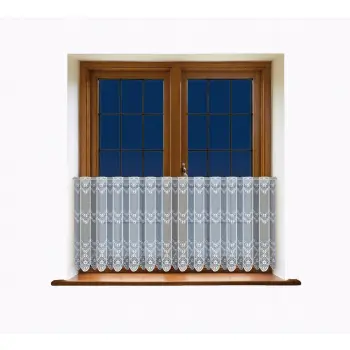 Lambrekin żakardowy biały metraż 351590 wys 30cm