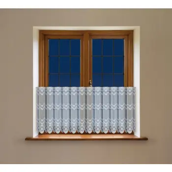 Lambrekin żakardowy biały metraż 351590 wys 30cm