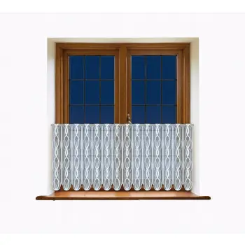 Lambrekin żakardowy biały metraż 351140 wys 60cm