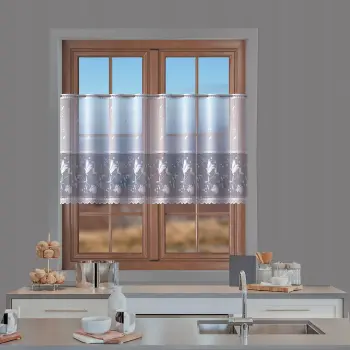 Lambrekin żakardowy biały metraż 347570 wys 50cm