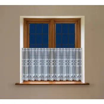 Lambrekin żakardowy biały metraż 345100 wys 45cm