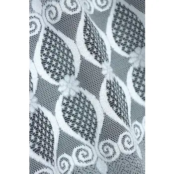 Lambrekin żakardowy biały metraż 345100 wys 75cm